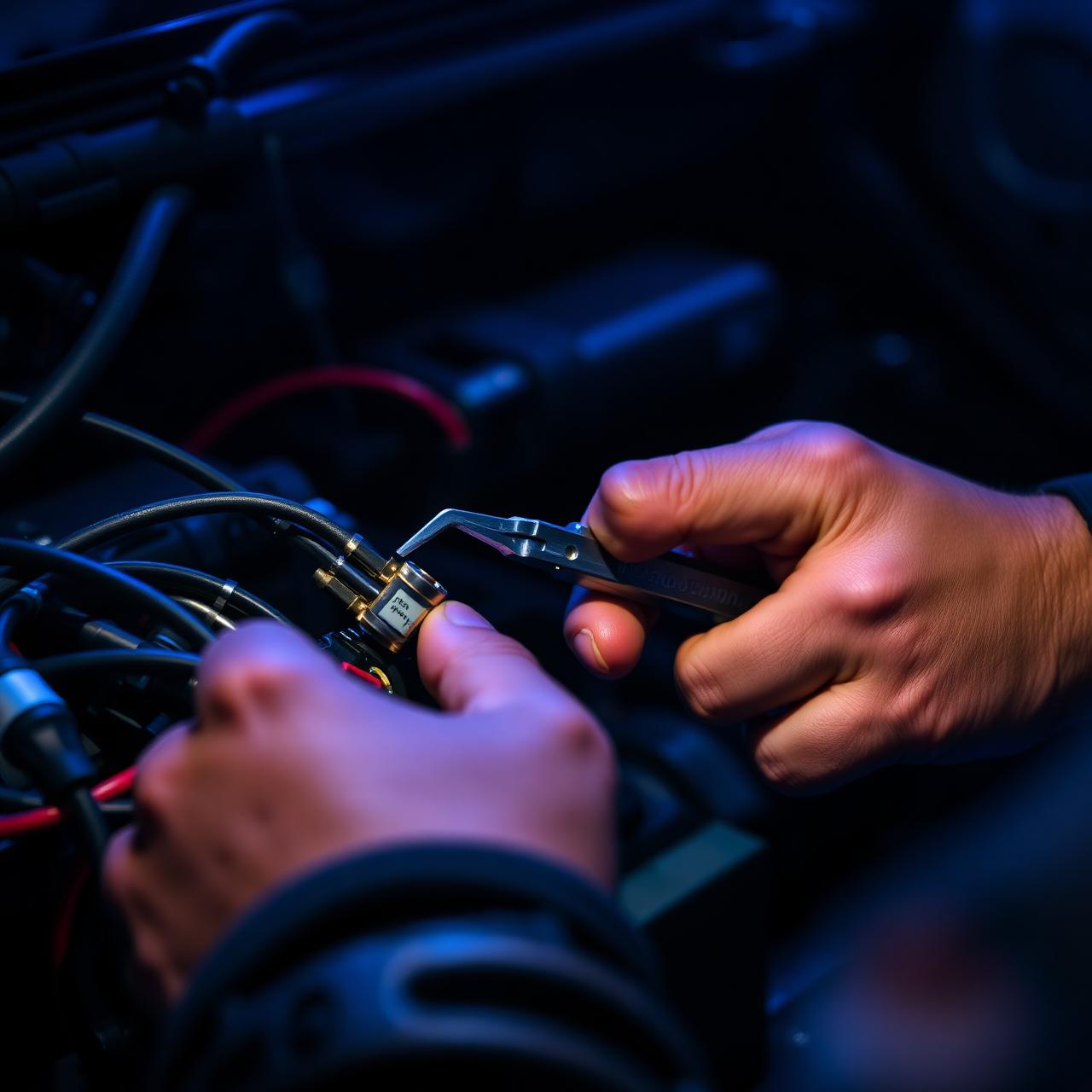 Inside the Peterlee Auto Electrics workshop